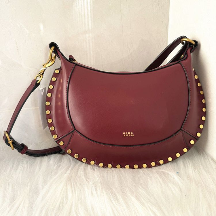 Cross-Border Niche Design Retro French Studded Crescent Bag For Women, New Fashion Versatile Shoulder And Crossbody Bag - Thumbnail 2
