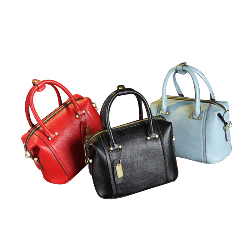 2023 European & American Simple Women's Bag French Boston Commuter Handbag With Detachable Shoulder Strap, Two Sizes, Multiple Colors Available - Thumbnail 5
