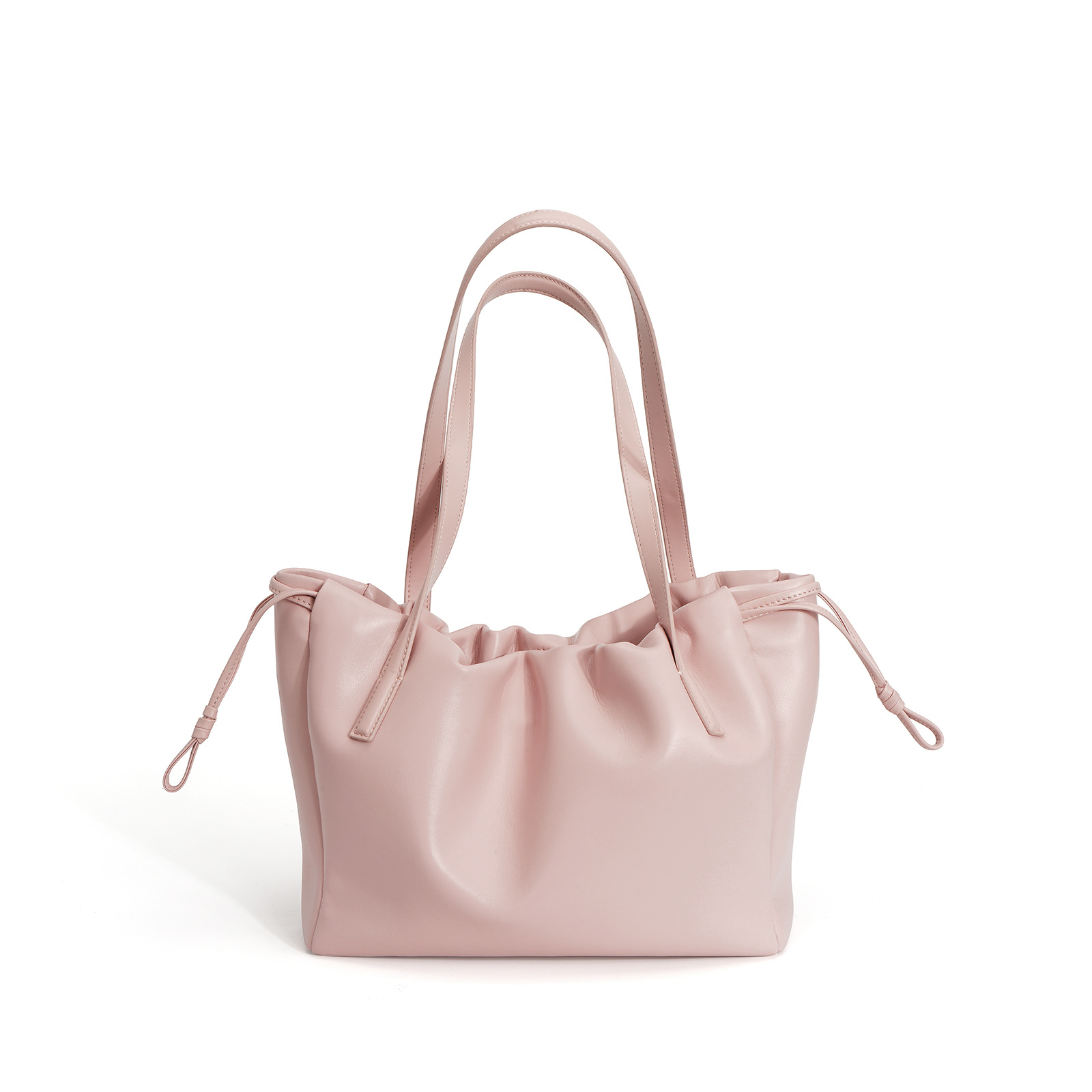 2026 New Tote Bag Cowhide Leather French Ruched Underarm Bag Spring Summer Shoulder Genuine Leather Women's Commuter Bag - Thumbnail 6