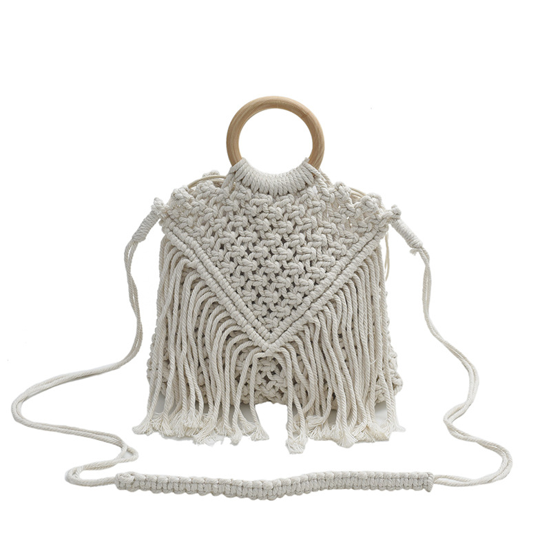 Hot-Selling Bohemian Hemp Rope Woven Handbag For Women, Niche Design Artistic Nordic Style Crossbody Bag - Thumbnail 5