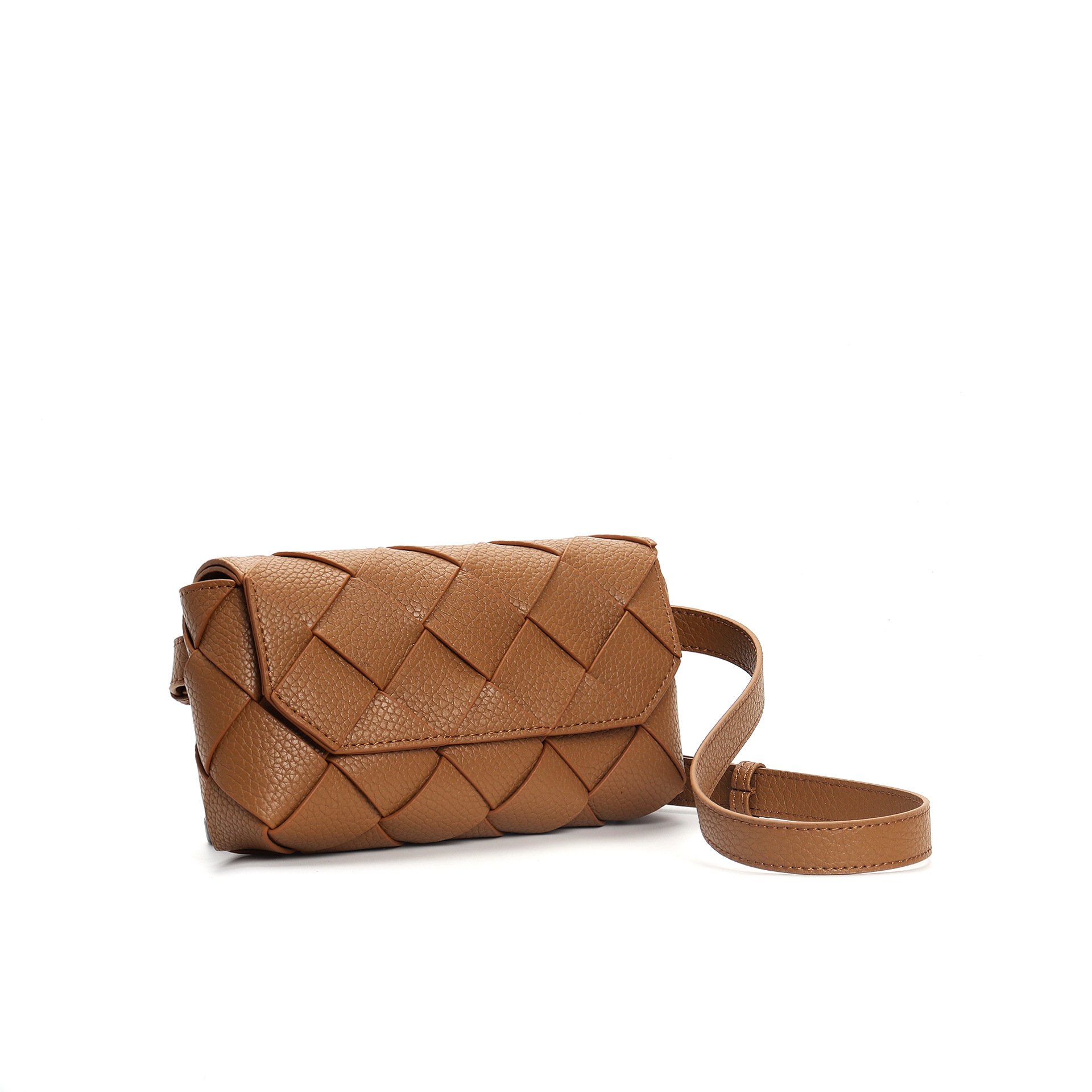 2026 New Woven French Small Square Bag Lychee Grain Cowhide Texture Casual Shoulder Crossbody Fashion Mini Bag - Thumbnail 5