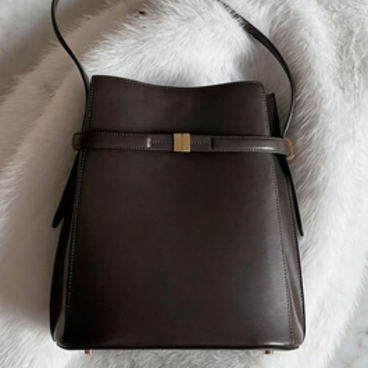 New Cross-Border Bucket Bag, Swedish Italian Cowhide Leather Minimalist Versatile Women's Handbag & Shoulder Bag For Summer