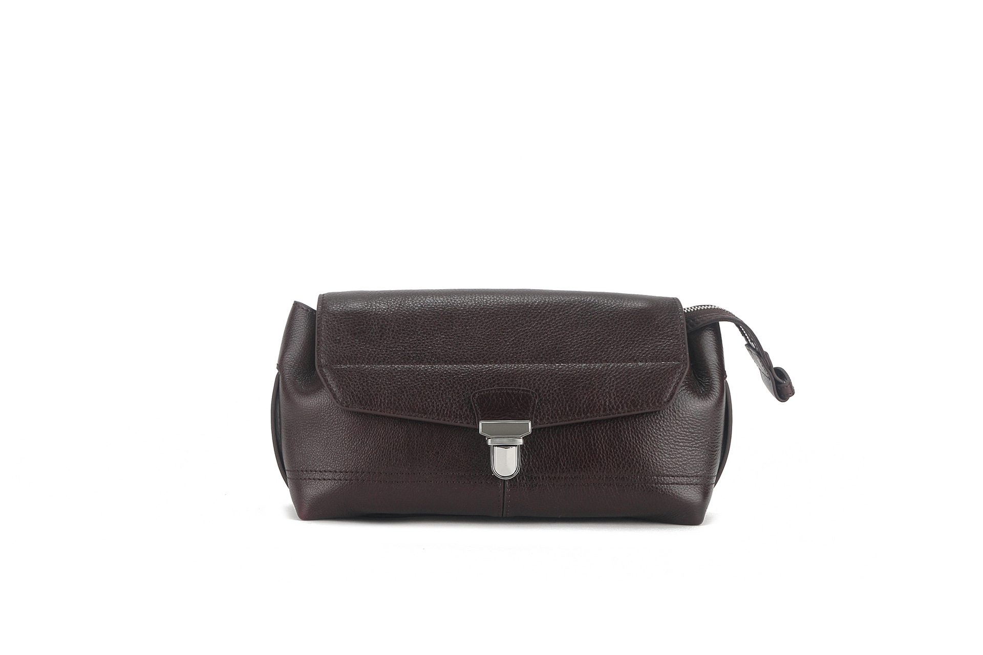 Gear Bag Single Shoulder Top Grain Cowhide Crossbody Bag French Niche Commuter Bag Flocked Leather Messenger Bag - Thumbnail 7