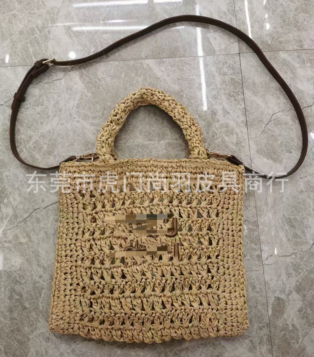 French Style Large Capacity Straw Woven Bag - New Tote Handbag Shoulder Crossbody Bag For Beach Vacation - Thumbnail 6