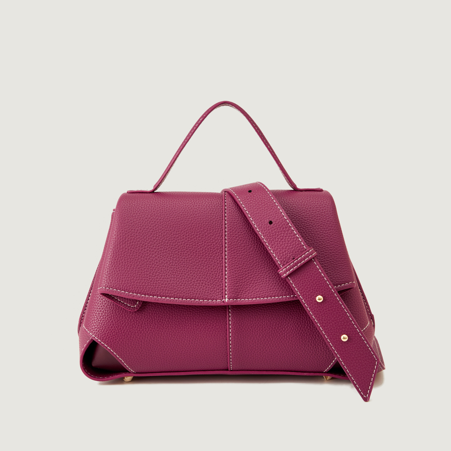 2026 New French Lychee Grain Luxury Pleated Smile Bag Large Capacity Niche Shoulder Crossbody Bag - Thumbnail 4
