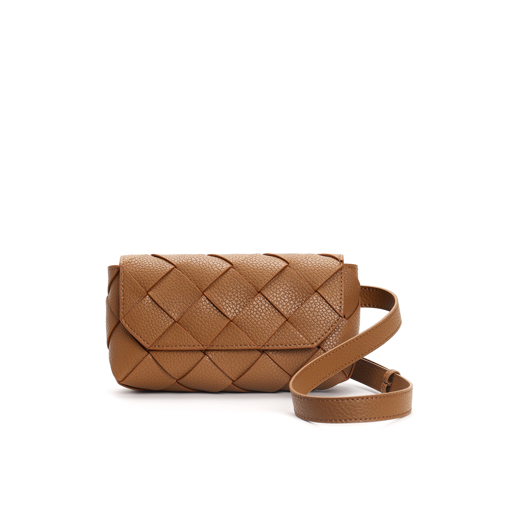 2026 New Woven French Small Square Bag Lychee Grain Cowhide Texture Casual Shoulder Crossbody Fashion Mini Bag - Thumbnail 8