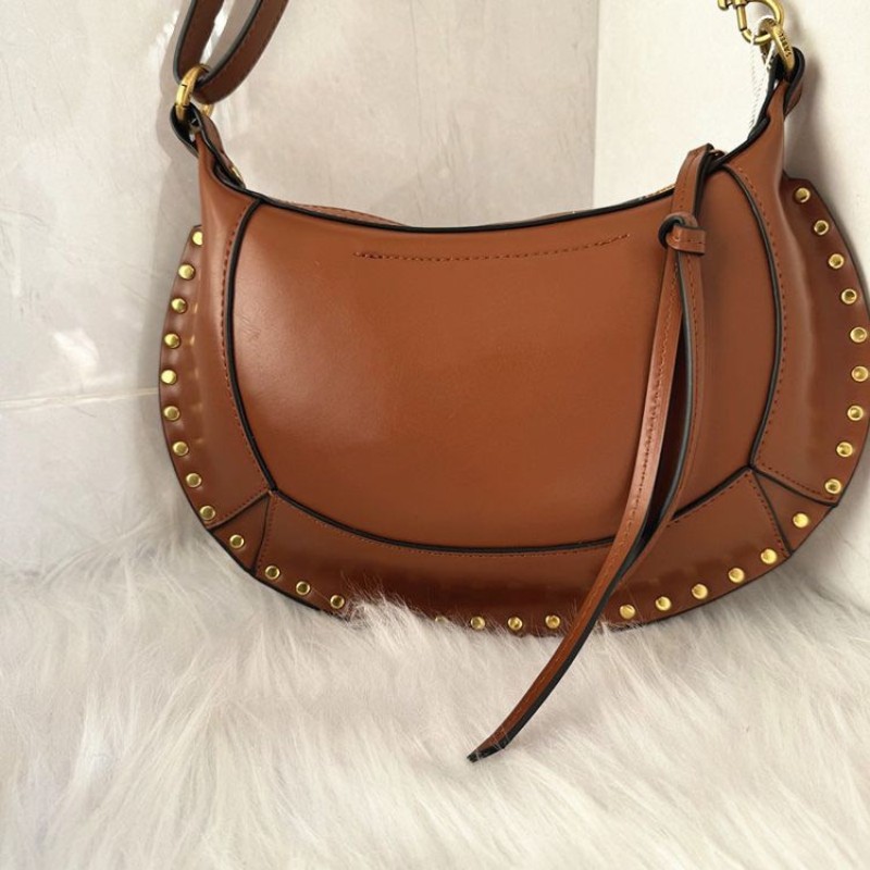Cross-Border Niche Design Retro French Studded Crescent Bag For Women, New Fashion Versatile Shoulder And Crossbody Bag - Thumbnail 3