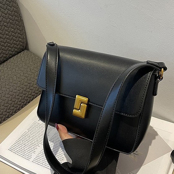 French Style Women's Handbag 2025 New Arrival Niche Retro Fashion Small Square Bag Underarm Bag Crossbody Versatile Cross-Border - Thumbnail 2