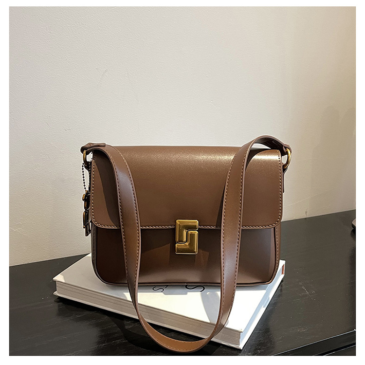 French Style Women's Handbag 2025 New Arrival Niche Retro Fashion Small Square Bag Underarm Bag Crossbody Versatile Cross-Border - Thumbnail 6