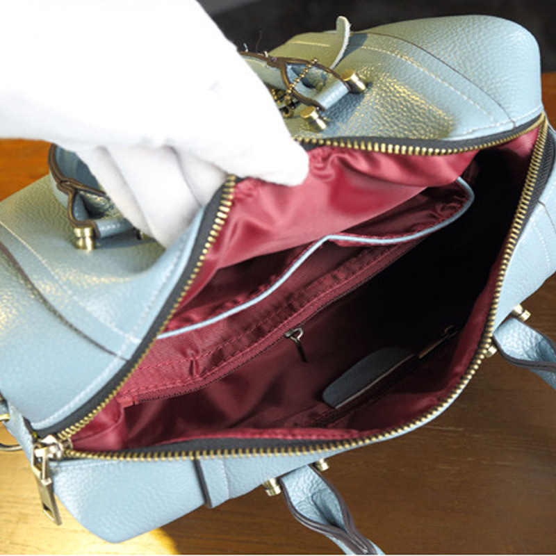 2023 European & American Simple Women's Bag French Boston Commuter Handbag With Detachable Shoulder Strap, Two Sizes, Multiple Colors Available - Thumbnail 2