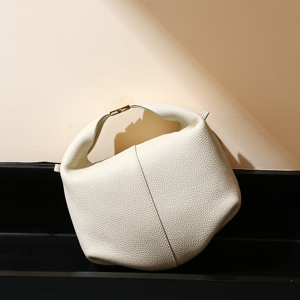 法式小众真皮女包新款荔枝纹包包牛皮高级感手提包时尚通勤便当包 - Thumbnail 2