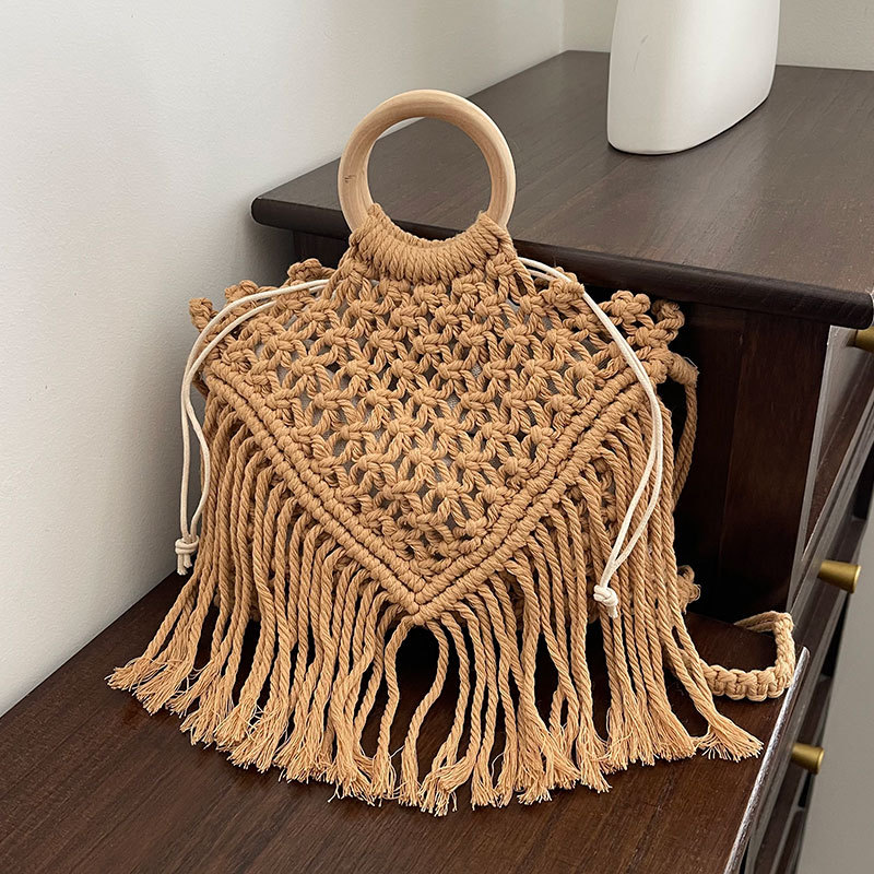 Hot-Selling Bohemian Hemp Rope Woven Handbag For Women, Niche Design Artistic Nordic Style Crossbody Bag