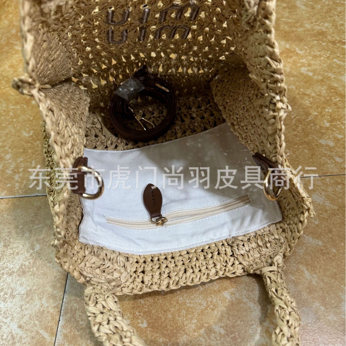 French Style Large Capacity Straw Woven Bag - New Tote Handbag Shoulder Crossbody Bag For Beach Vacation - Thumbnail 4